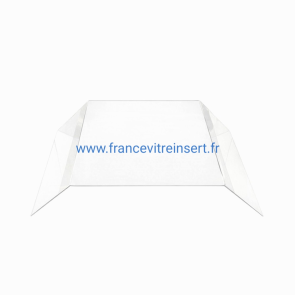 Insert 824 Double Face - Vitre Façade Prismatique - Cheminées Philippe - (225+460+225)x470mm