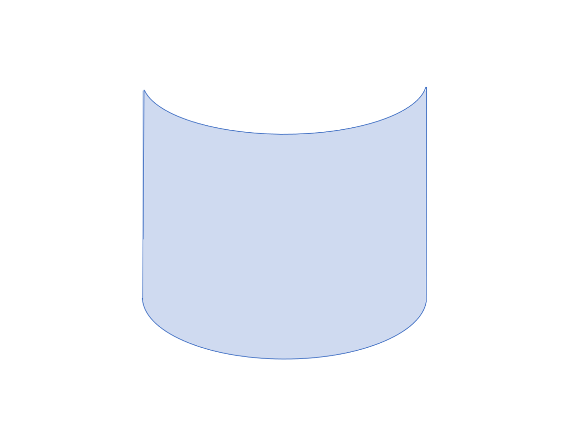 Vitre bombée insert