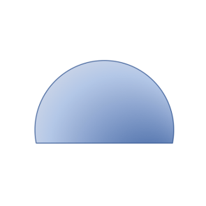 vitre ronde coupée
