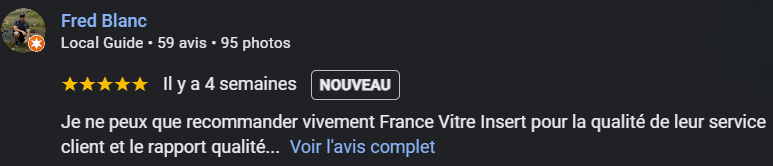 france vitre insert avis